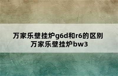 万家乐壁挂炉g6d和r6的区别 万家乐壁挂炉bw3